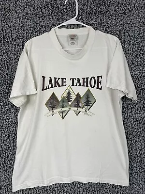 Fruit Of The Loom Vintage '98 Lake Tahoe Tee - Men's L White Graphic • $22.40