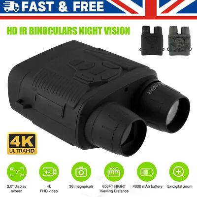 HD1080P Video Digital Zoom Night Vision Infrared Hunting Binoculars IR Camera 3” • £57.99