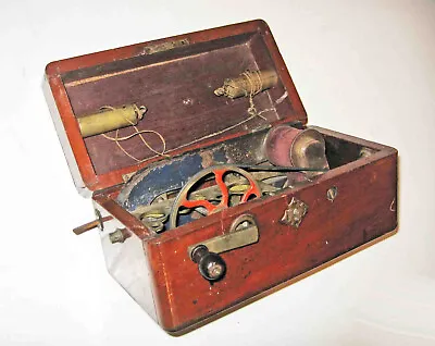 1860s Rare Variant Of Davis & Kidder Hand Crank MAGNETO QUACK MEDICAL BOX • $215