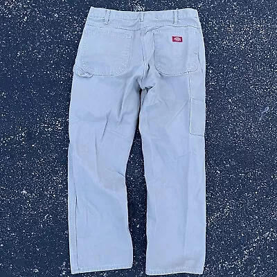 Vintage Dickies Painter Carpenter Utility Pants 34X30 Workwear Faded Beige Baggy • $29.99