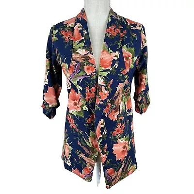 NEW Milly Penzance Open Blazer Size L Long Ruched Sleeves Wide Lapel NWT Womens • $18