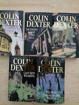 5 COLIN DEXTER PAPERBACK BOOKS Last Seen Wearing Third Mile Way Through Woods  • £4.50
