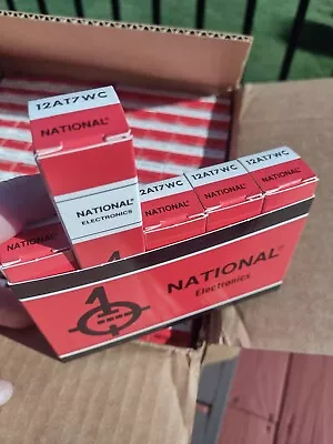 5 New National Electronics 12AT7WC Military Spec Vacuum Tubes 12AT7 Preamp Lot • $39.50