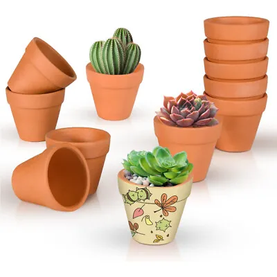 10/20X Small Terracotta Plant Pots 4 Different Sizes Bulk Wholesale 3CM - 8CM • £20.99