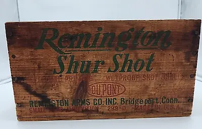 Vtg Remington Shur Shot Wooden Ammo Box Waterproof Shot Shells SEE PHOTOS • $49.99