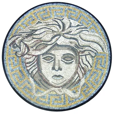MD074 35.43  Medusa Medallion Marble Mosaic • $1229