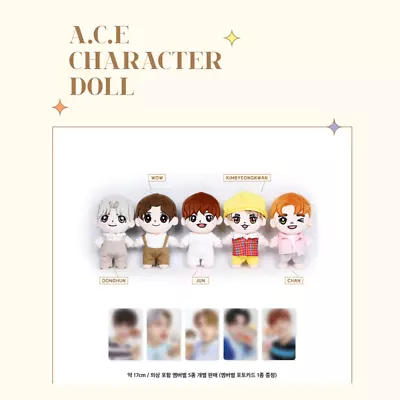 A.C.E ACE 에이스 OFFICIAL CHARACTER PLUSH DOLL With PHOTOCARD + Tracking Number • $53.99