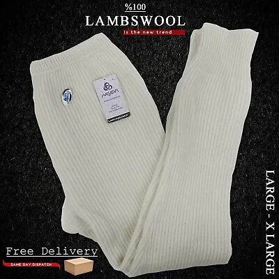%100 Merino Wool Long Johns Pants High Waist Thermal Warm Trousers Men Women • $49.72