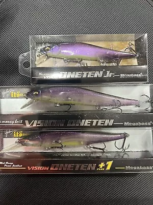 New Megabass Vision 110 Jerkbait Lot Of 3 Oneten Plus 1  Junior Northern Secret • $79.99