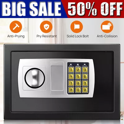 Digital Secure Safe Box Electronic High Security Home Office Money Safety Steel • £20.35