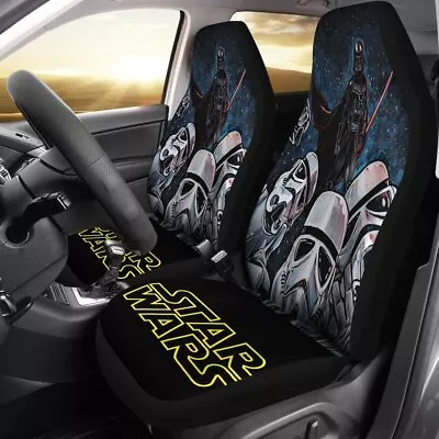 $60.79 • Buy Darth Vader And Stormtroopers 2PCS Car Front Seat Cover Truck Cushion Protector 