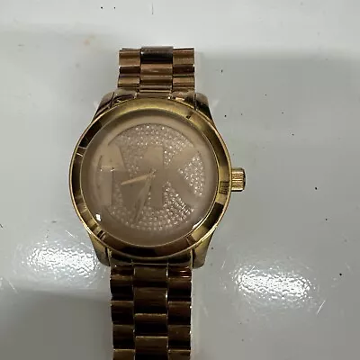 Michael Kors Runway MK5661 Wrist Watch For Women Rose Gold Tone • $38.99