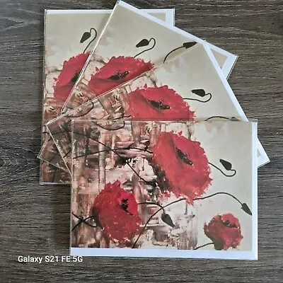 £3.50 • Buy Hand Made Greetings Cards Impressionist Poppies