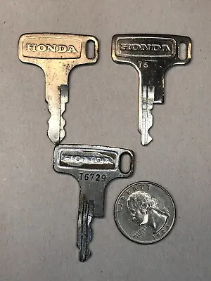 Vintage Honda Motorcycle Key Lot Of 3 Coded T6 And T6729 + No Code • $24.95