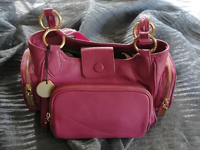 $60 • Buy New With Tag Sigrid Olsen Pink Leather Purse Hand Bag With 3 Side Zipper Pockets
