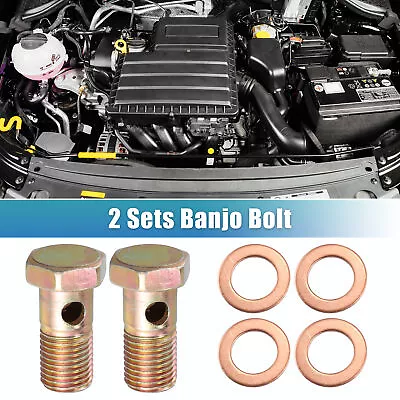 2 Set Banjo Bolt Brake Fitting Adapter Kit M14x1.5 Thread With 14mm Spacers • $9.39