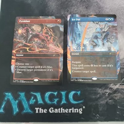 Pyroblast & Ice Out - English 2023 Wilds Of Eldraine Anime Trailer Promo Mtg NM • $12