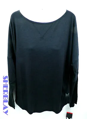 Womens Mission Amplified Merino Vaporactive Black Semi Fit Long Sleeve Shirt S • $13.59