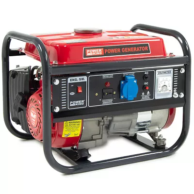 Petrol Generator PowerKing Portable PKB1800R 1100w 1.4KVA Quiet Camping Power • £179.95