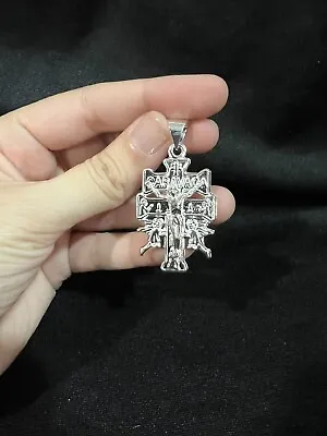 925 Sterling Silver Men's Womens Caravaca Cross Crucifix Pendant • $30
