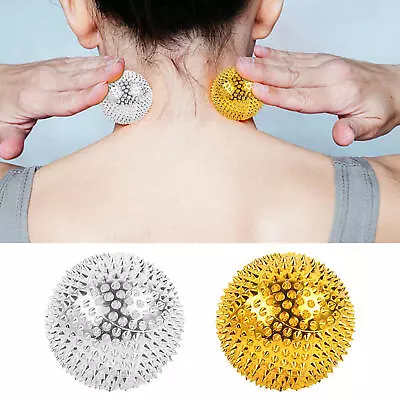 Hand Exercise Acupuncture Massage Balls Magnetic Spiked Massager Muscle Relieve • $10.85