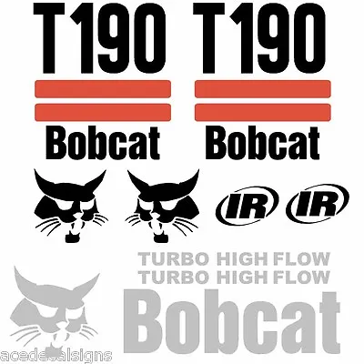 ANY MODEL Bobcat T190 DECALS Stickers Skid Steer Loader New Repro Decal Kit • $95