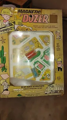 Vintage 70s Smethport Magnetic Mini Dozer Toy Game  Sand Bulldozer  • $9.99