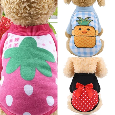 £4.06 • Buy Pet Fleece Clothes Puppy Dog Jumper Sweater Small Yorkie Chihuahua Cat Outfit UK