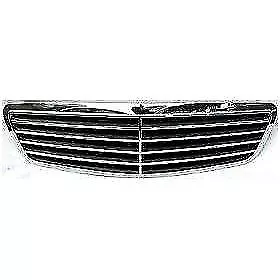 Grille For 2000-2002 Mercedes Benz S430 S500 Chrome Shell W/ Black Insert • $84.62