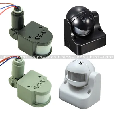 DC12V/AC 110-220V White/Black/Grey 12M 180° PIR Motion Sensor Detector Switch • $4.42