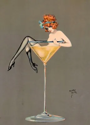 Her Martini  :  Henry Clive :  Archival Quality Art Print Suitable For Framing  • $85