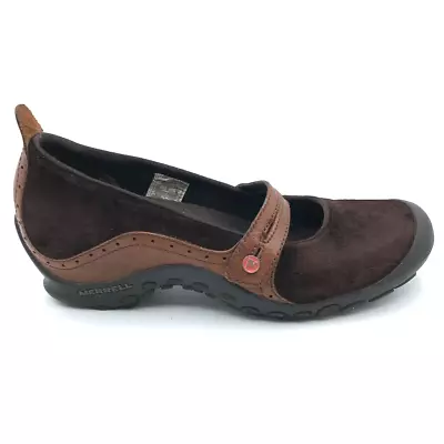 Merrell Womens Plaza Bandeau Espresso Mary Jane Shoes Brown Suede 8.5 EUR 39 • $24.99