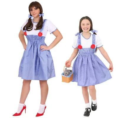 Kansas Girl Costume Adults Kids Dorothy Fairytale Book Day Character Fancy Dress • £10.99