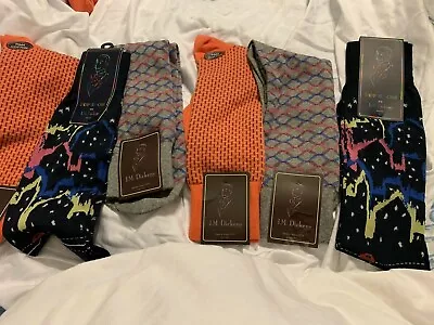 6  Pairs J.M. Dickens  Dress Socks 10-13 Pima Cotton • $160