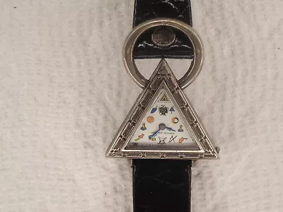 Collectible - Vintage Duward 17J Swiss Masonic Triangle Watch - Manual Wind • $540