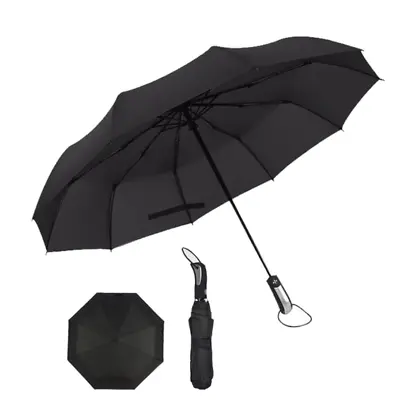 $15.95 • Buy Automatic Umbrella Auto Open Close Compact Folding Anti UV Rain Windproof Black