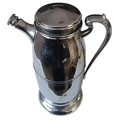 Vintage 1930 Foreman Brothers Classic Chrome Cocktail Shaker Art Deco 10  Tall • $59.99