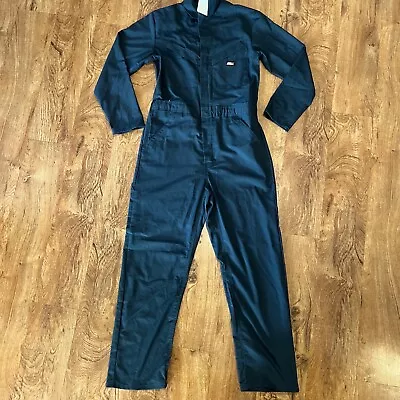 NWT Dickies Coveralls Men Long Sleeve Elastic Medium Reg Navy Jumpsuit Light • $34.99