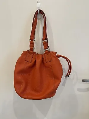 $95 • Buy Oroton Orange Leather Hob Tote