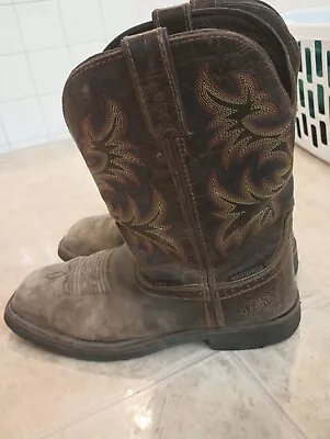 Justin Work Boots 10.5 D Steel Toe Waterproof Western Boots • $50