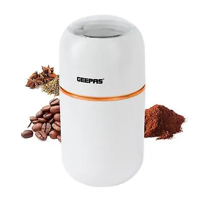 80g Coffee Grinder Stainless Steel Blades Dried Spice Nuts Herbs Mill 200W White • £16.99