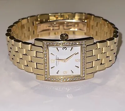18ct Yellow Gold Longines Dolce Vita Watch  7.3 Inches Bazel Diamond • £4400