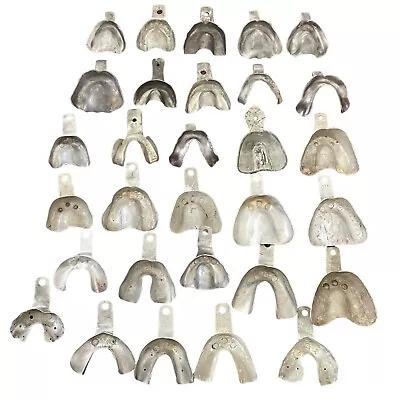 30 Vintage Dental Metal Impression Trays Lot Variety Of Brands As Is READ • $39.85