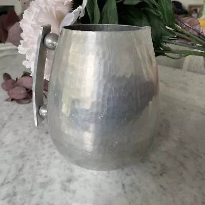 BW BUENILUM Hammered Aluminum MCM Ball & Plate Handle Water Jug Pitcher Vintage • $39.99