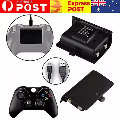 2400mAh Rechargeable Backup Battery For XBOX ONE Controller Battery USB Cable • $14.99