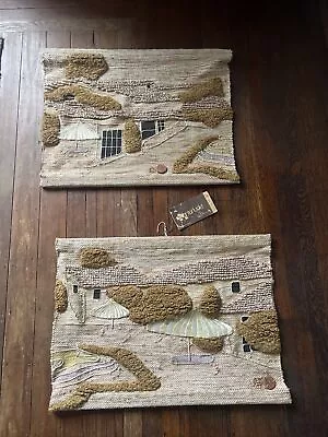 Don Freedman Pair Santa Rosa Seaside Beach Resort Cali Boho Style Wall Art NWT • $550