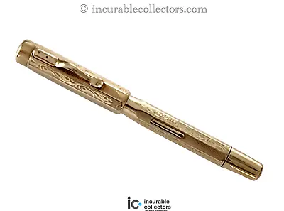 Rare Montblanc N 1  Multifacet Gold Lever Filler Fountain Pen 1920 • $2790