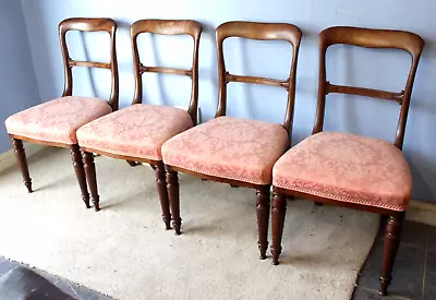 Good Quality Cuban Mahogany Victorian Set Of 4 Dining Chairs • £225