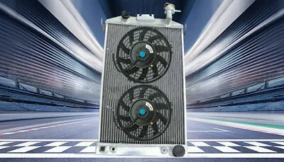 Alu Radiator+FAN FOR Ford Street/Hot Rod W/350 Chevy V8 AT 1937-1939 38 39 37 • $260