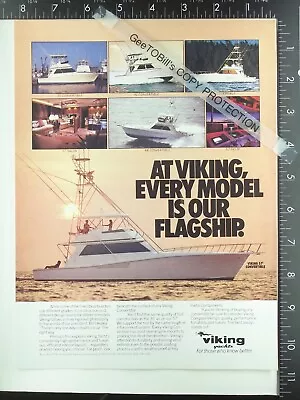 1989 AD For Viking 57 Convertible 35 41 45 57 48 Motor Yacht Boat • $12.50